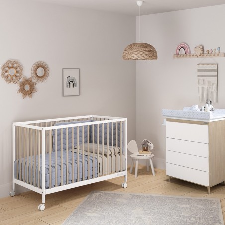 Cuna Mountain blanco-madera de 120×60