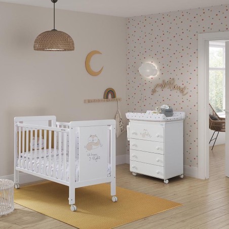 Cuna Happy blanco de 120×60