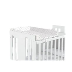 Cambiador de cuna estrellas gris