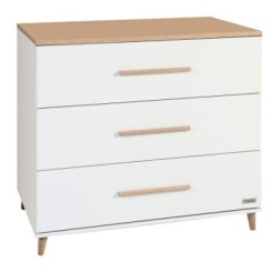 Cómoda bebé de 3 cajones blanco-madera Micuna