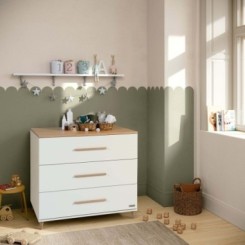 Cómoda bebé de 3 cajones blanco-madera Micuna 2