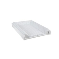 Cambiador cómoda bebé blanco lunares beige Micuna