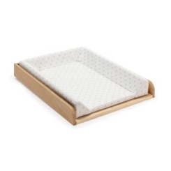 Cambiador cómoda bebé madera lunares beige Micuna