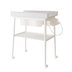 Mueble bañera cambiador con ruedas blanca Micuna