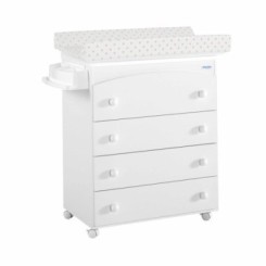 Mueble bañera cambiador cajón oval blanco lunares beige Micuna 2