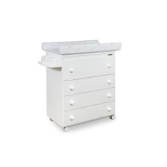 Mueble bañera cambiador cajón recto blanco rabbits Micuna