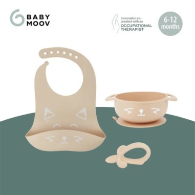 Kit FIRST'ISY Zorro, plato + cuchara + babero