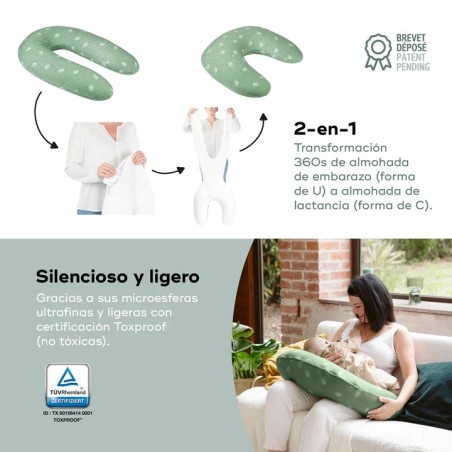 B.LOVE Cojín de Maternidad
2- en-1 Wind Green