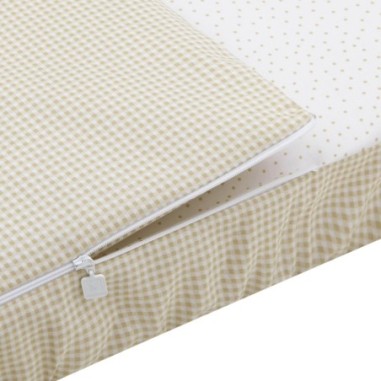 Saco de minicuna i/v vichy10 beige 49.5x83.5x2 cm Cambrass
