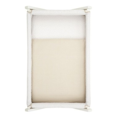 Saco de minicuna i/v vichy10 beige 49.5x83.5x2 cm Cambrass