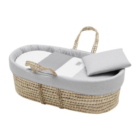 Moises de palma acolchado une vichy10 gris 39x80x25 cm Cambrass