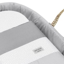 Moises de palma acolchado une vichy10 gris 39x80x25 cm Cambrass 2