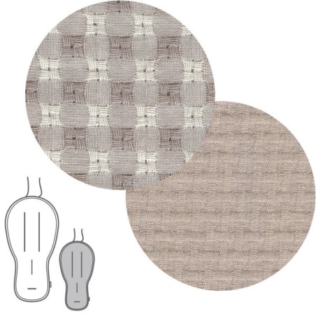 Colchoneta silla buga revers. vicky beige 43x88x1 cm Cambrass