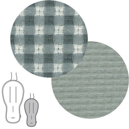 Colchoneta silla buga revers. vicky verde 43x88x1 cm Cambrass