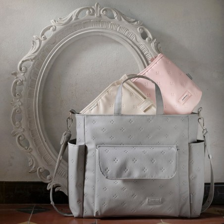 Bolso maternal pack spring crema 16x43x37 cm cambrass