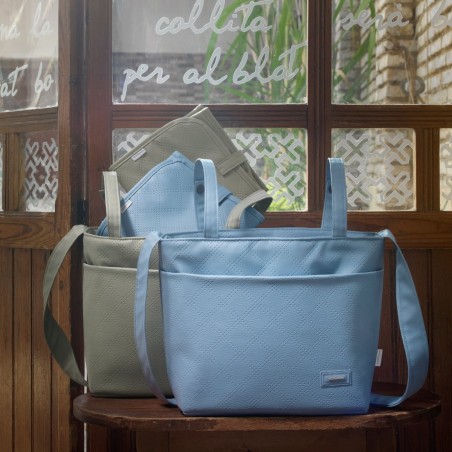 Bolso maternal pack selecta azur 16x43x37 cm cambrass
