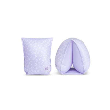 Manguitos Inflables Leopardo Lila 0-2 años - Seguridad y Diversión en el Agua