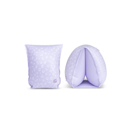 Manguitos Inflables Leopardo Lila 2-6 años - Seguridad y Diversión en el Agua