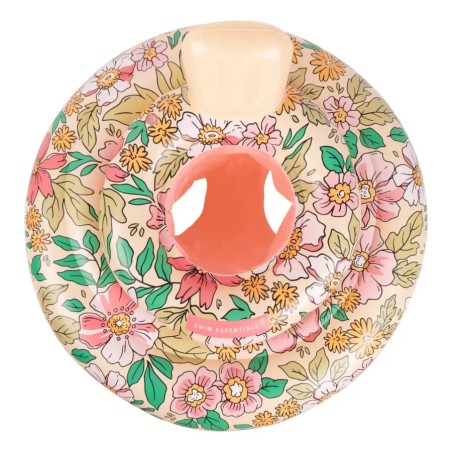 Asiento Flotador para Bebé Estampado Flor Rosa 0-1 años