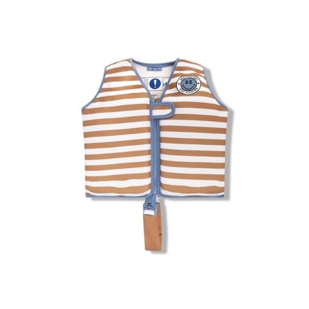 Chaleco Flotador Estampado a Rallas Marrón 2-3 años
