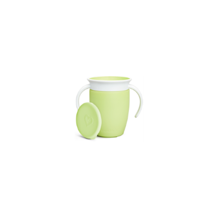 Miracle 360º - Taza antigoteo con asas y tapa 200ml Verde