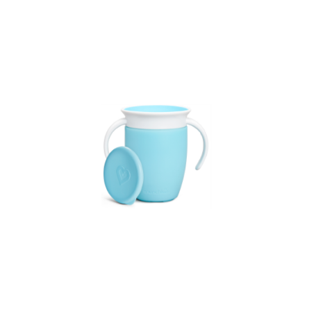 Miracle 360º - Taza antigoteo con asas y tapa 200ml Azul