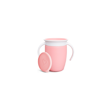 Miracle 360º - Taza antigoteo con asas y tapa 200ml Rosa