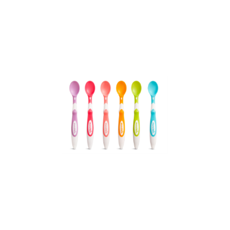 Pack 6 cucharas ergonómicas punta blanda Multicolor