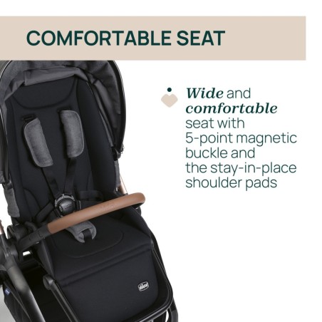 MYSA STROLLER 2025 BLACK SATIN | Chicco Oficial