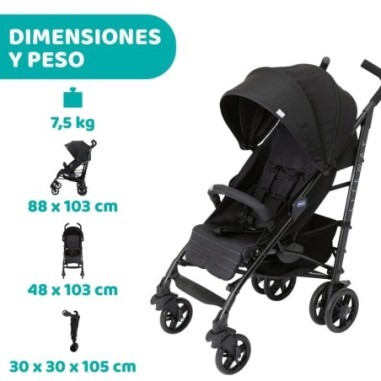 Silla paseo LiteWay4 Jet Black | Chicco Oficial