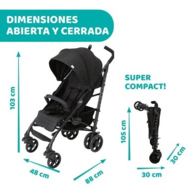 Silla paseo LiteWay4 Jet Black | Chicco Oficial