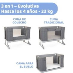 Cuna Chicco Next2Me Forever Moon Grey 2