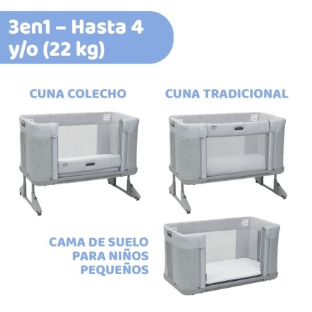 Cuna Chicco Next2Me Forever Ash Grey cross collection | Chicco Oficial