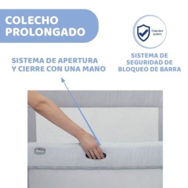 Cuna Chicco Next2Me Forever Ash Grey cross collection | Chicco Oficial