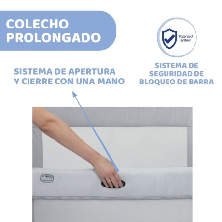 Cuna Chicco Next2Me Forever Ash Grey cross collection | Chicco Oficial