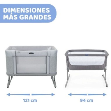 Cuna Chicco Next2Me Forever Ash Grey cross collection | Chicco Oficial