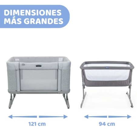 Cuna Chicco Next2Me Forever Ash Grey cross collection | Chicco Oficial