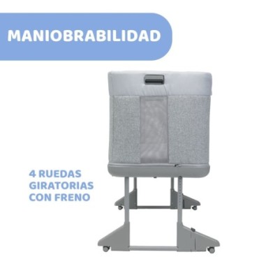 Cuna Chicco Next2Me Forever Ash Grey cross collection | Chicco Oficial