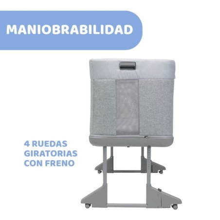 Cuna Chicco Next2Me Forever Ash Grey cross collection | Chicco Oficial