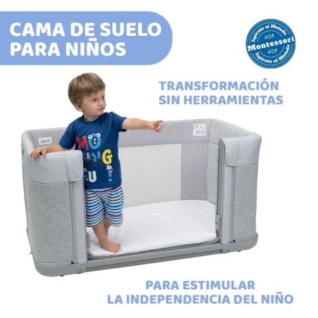 Cuna Chicco Next2Me Forever Ash Grey cross collection | Chicco Oficial