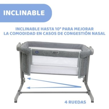 Cuna Next2Me Magic Evo Dark Grey  | Chicco Oficial