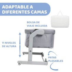 Cuna de Colecho Chicco Next2Me Magic Evo Grey Mist 2