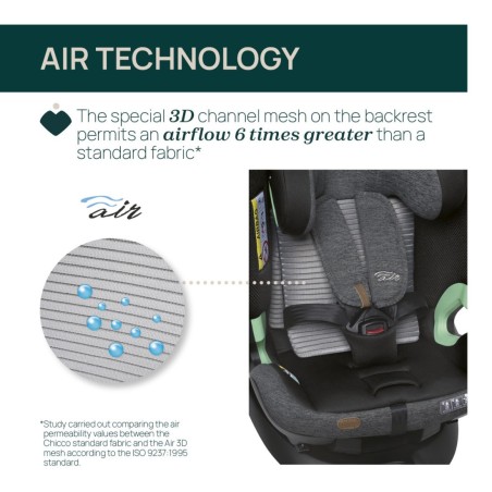 Bi-seat i-size air with base black air | Chicco Oficial