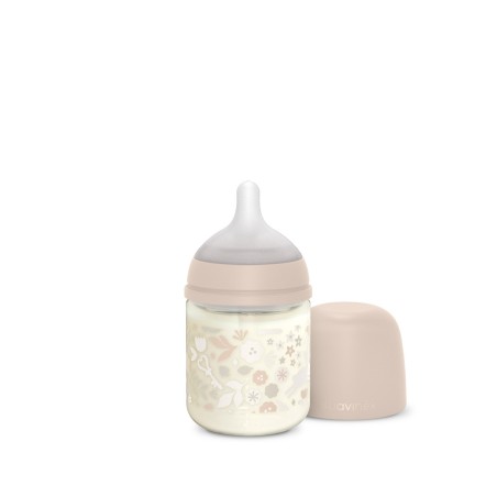 Biberón vidrio  120ml Wonderland rosa