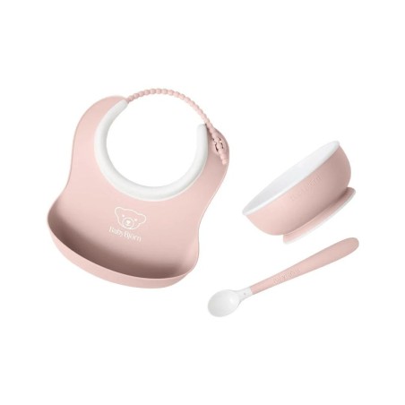 Vajilla bebé 3pcs rosa pastel