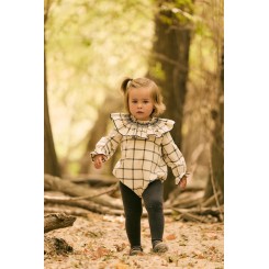 Pelele Marsella cuadro blanco Conttonbel Moda bebé de calidad 2