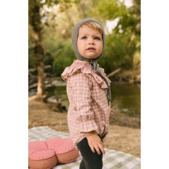 Pelele Marsella vichy rosa Conttonbel Moda bebé de calidad