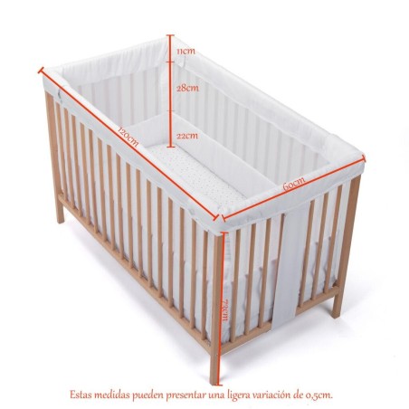 Protector integral de cuna alturas similares Lemon Crib Seguridad y confort