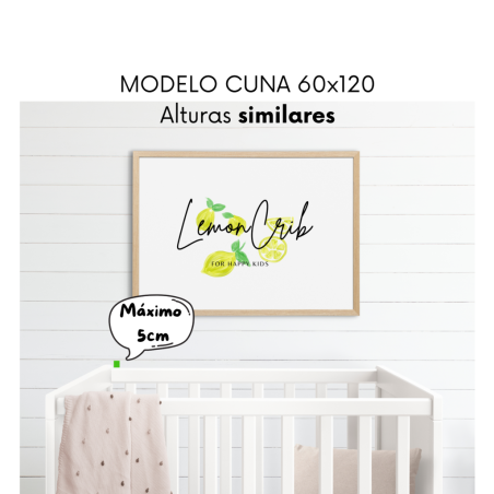 Protector integral de cuna alturas similares Lemon Crib Seguridad y confort