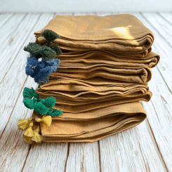 Manta bambula triple con pompones verde 100x100 Lemon Crib Suavidad y estilo 2